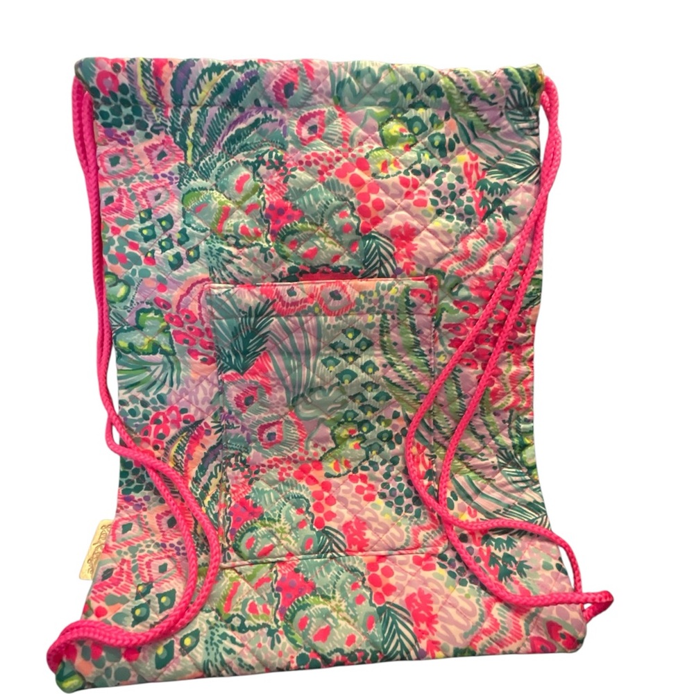 Lilly Pulitzer quilted drawstring backpack